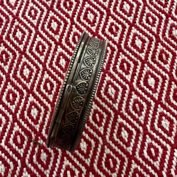 Antique Austrian Sterling Silver Yellow Guilloche Enamel Plique a Jour Compact - Picture 4 of 7